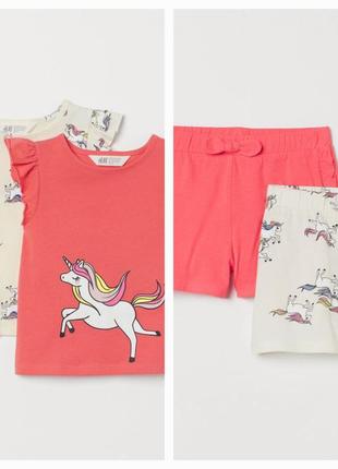 Комплект костюма h&amp;m 2 топа 2 шорт