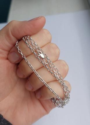 Серебряная цепь качественный 65см, унисекс, серебро 925, цепочка серебро5 фото