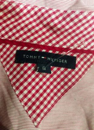Удобная хлопковая рубашка с рюшами американского бренда tommy hilfiger6 фото