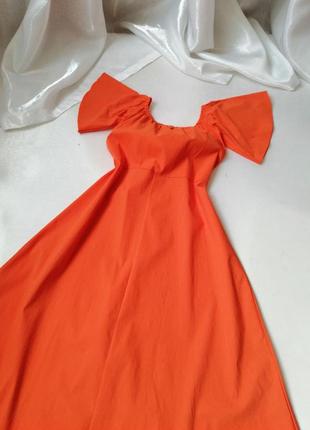 Красива яскраво-оранжева сукня стрейчиком2 фото