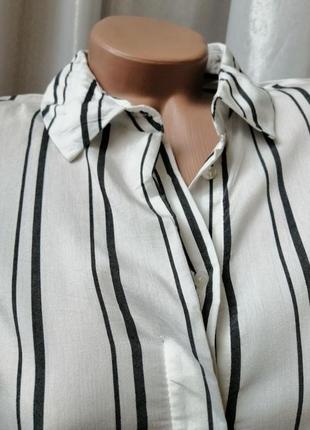Блуза сорочка в смужку з найніжнішої бавовни-батиста дуже тонкий і ніжний наявність два розміри s і5 фото