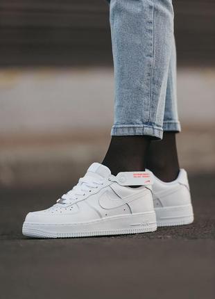 Кожаные кроссовки nike air force 1 '07 "white" premium2 фото