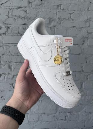 Шкіряні кросівки nike air force 1 '07 "white" premium