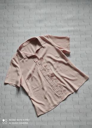 Рубашка розовая пудровая