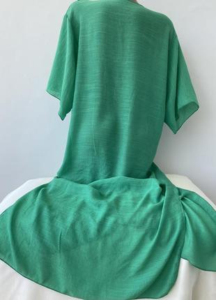 Накидка туника  длинная на купальник с разрезами 💚shein💚2 фото