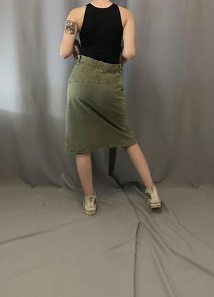 Трендовая джинсовая юбка-мини mango с эффектом состарения2 фото