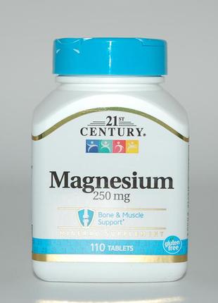 Магній оксид, 250 мг, 21st century, 110 таб.1 фото
