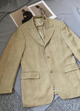 Идеальный винтажный пиджак на лето ( шелк, лен, шерсть)4 фото