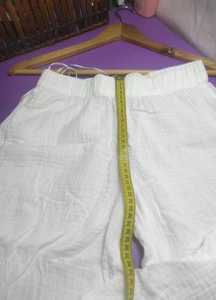 💥 штаны белые прямого пошива💥 размер s/m💥 оформление безопасной оплаты4 фото