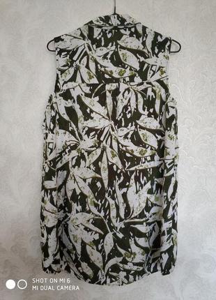 Принтовая рубашка безрукавка блуза бренда tu women, р.143 фото