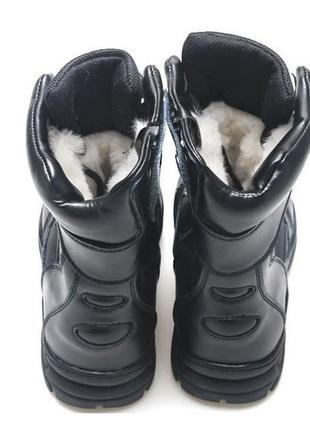 Мужские ботинки/берцы из натуральной кожи 45 размера черные .утепленные мехом. (по стельке 29 см)5 фото
