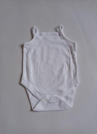 Primark. бодик маечкой на бретельках. 0- 3 месяца.