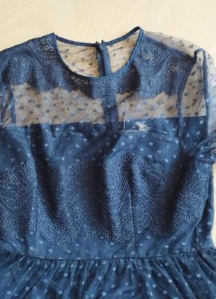 Синє нове нарядне плаття 36-38