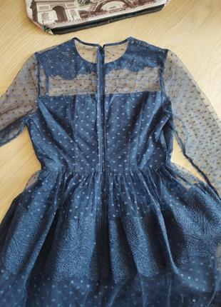 Синє нове нарядне плаття 36-38