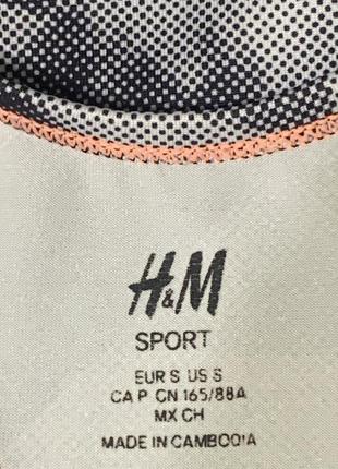 Спортивна майка h&m для фітнесу розмір m/l колір сіро-сірий принт колотий лід8 фото