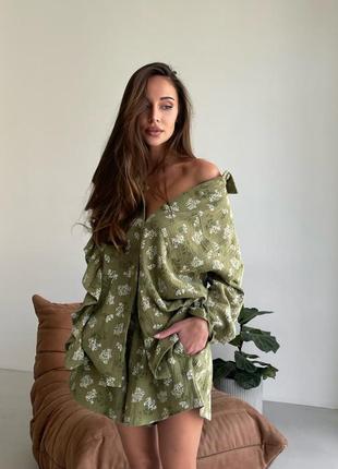 Костюм шорты и рубашка из муслина