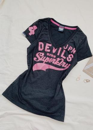Superdry темно-серая женская футболка