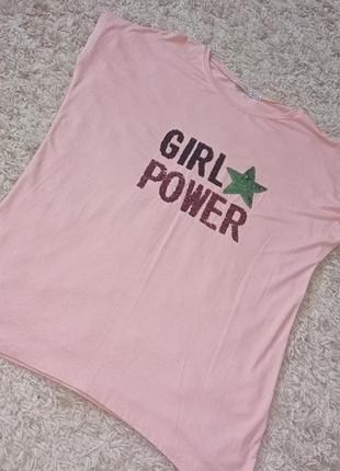 Женская футболка оверсайз с пайетками1 фото
