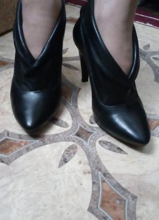 Ботильоны ботинки женские кожаные  черные обувь viko4 фото