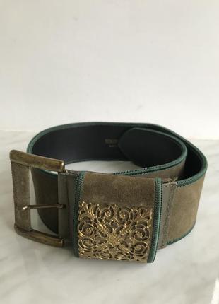 Широкий женский кожаный замшевый ремень genuine leather women belt