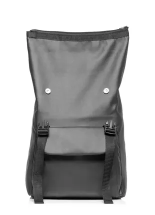 Рюкзак рол sambag унісекс rolltop milton чорний з клапаном8 фото