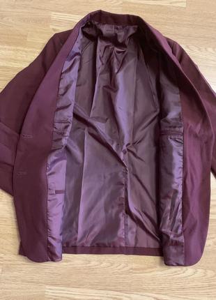 Оригінальний яскравий піджак bhs limited кольору марсала,жакет,піджачок2 фото