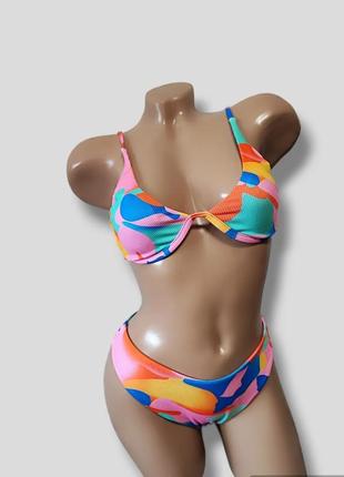 Женский раздельный купальник разноцветной бикини5 фото