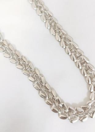 Женская широкая серебряная цепь колье, 55 см, 27 гр. акция!