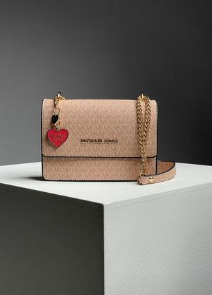 Женская сумка майкл корс бежевая michael kors mini bag peach