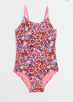 Яркий слитный купальник hm h&m хм на 3-10 г
