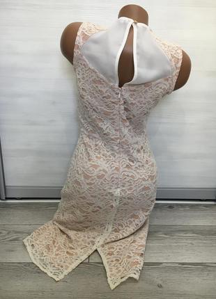Ніжна міді сукня з мереживом3 фото
