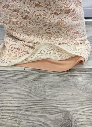 Ніжна міді сукня з мереживом4 фото