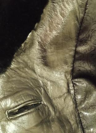 Мутонова шубка з капюшоном + подарунок6 фото