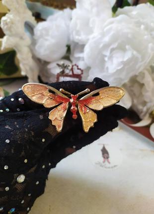 Vintage брошка крупна метелик