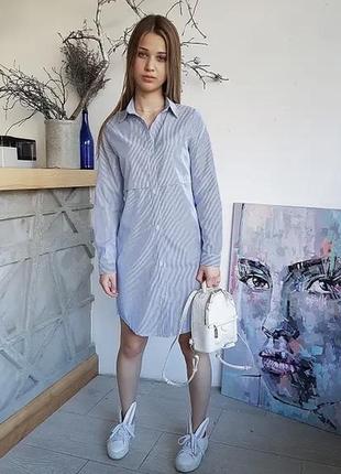 Платье рубашка коттон хс
