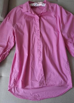 Стильна котонова сорочка з трендовим рукавом