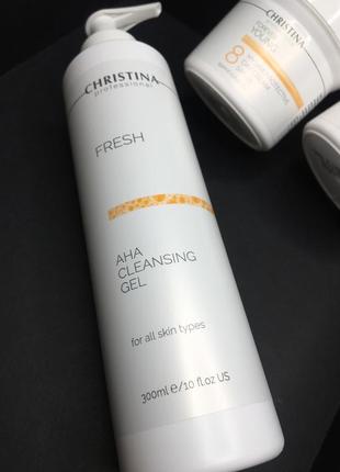 Гель 🍾  з фруктовими кислотами 🌕fresh aha  cleansing gel christina