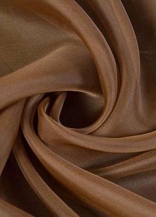 Тюль однотонний шифон шоколадний