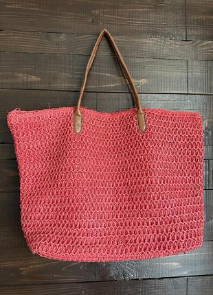 Трендова плетена сумка шопер від h&m8 фото