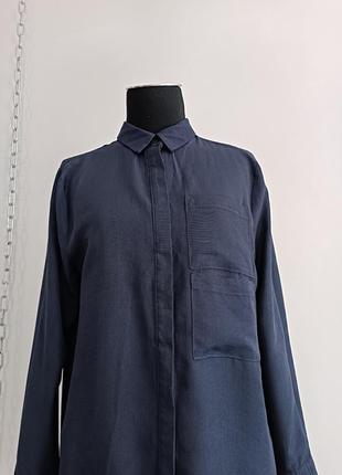 Рубашка с двумя накладными карманами из вискозы neon rose,xs10 фото