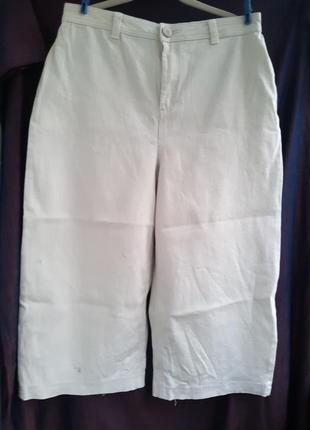 Лен котон жіночі літні укорочені джинси, штани, штани, штани, кюлоти, бриджі, капрі.1 фото