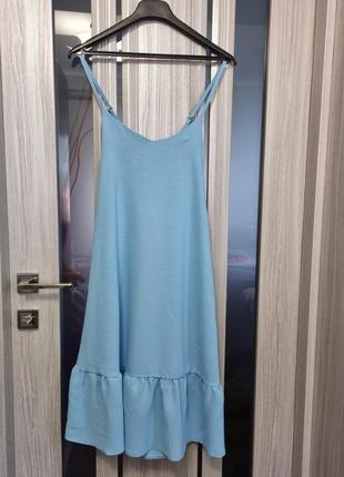 Летний сарафан небесного цвета