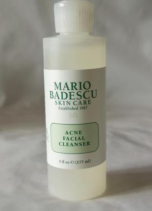 Mario badescu scin care acne facial cleanser очищающий гель для проблемной кожи лица, 177 мл.2 фото