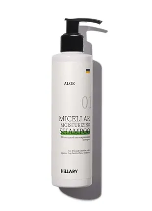 Мицеллярный увлажняющий шампунь aloe hillary aloe micellar moisturizing shampoo, 250 мл1 фото