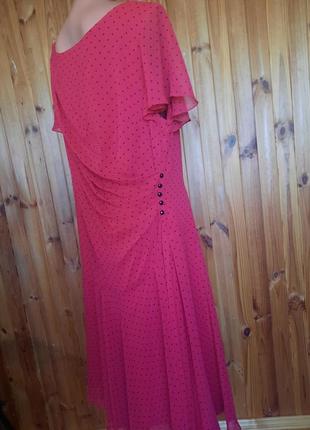 Красное платье платье платье в горошек под ретро винтаж3 фото