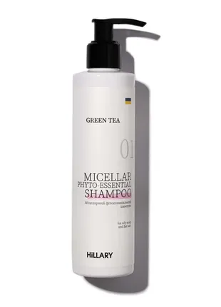 Міцелярний фітоесенціальний шампунь green tea hillary green tea micellar phyto-essential shampoo