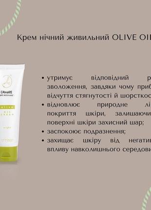 Акция крем ночной питательный olive oil night cream lambre франция 80ml2 фото