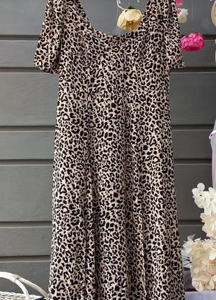 Сукня плаття принт леопард віскоза1 фото