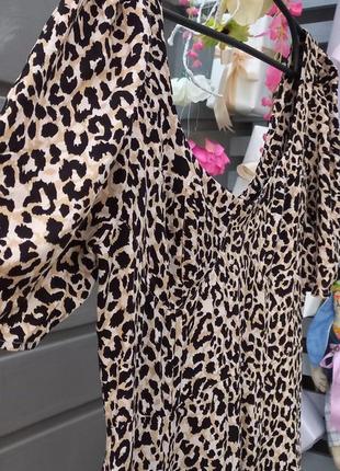 Сукня плаття принт леопард віскоза6 фото