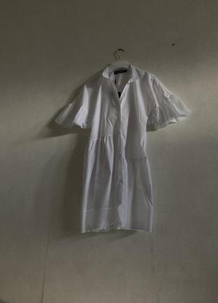 Сукня сорочка біла, плаття на випускний з біркою